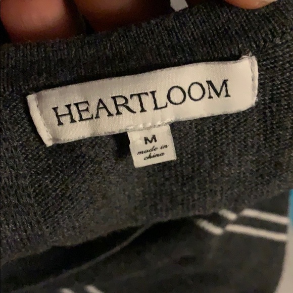 Heartloom Revolve grey white horizontal stripes backless sweater size M - Picture 12 of 12